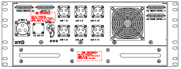 P/N: ETI0001-1486 Rugged MilSpec UPS and PDU Standard Rear